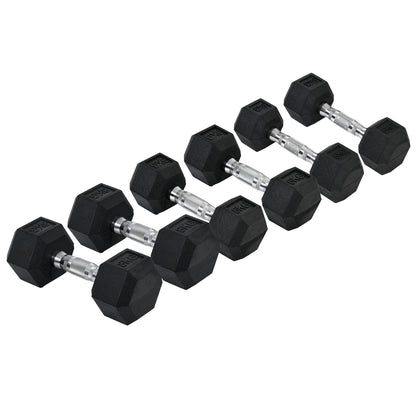 Rubber Dumbbell Set Sports Hex Weight Sets Home Gym Fitness