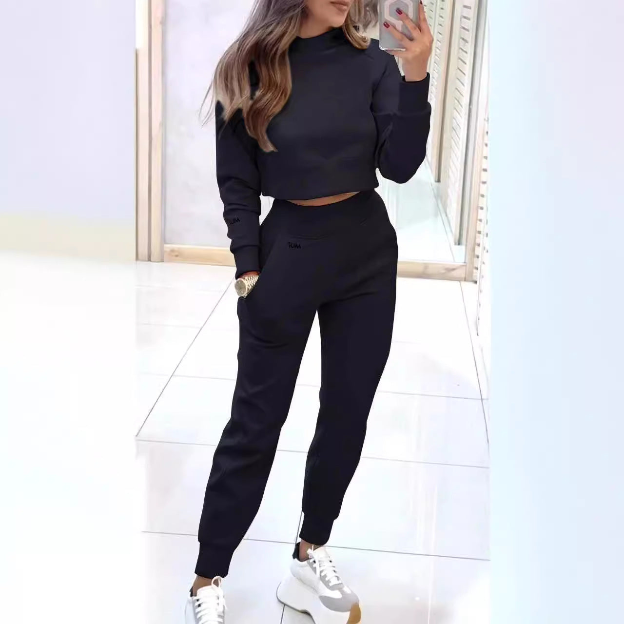 Stand Collar Sports Suit Fashion Pullover Trousers