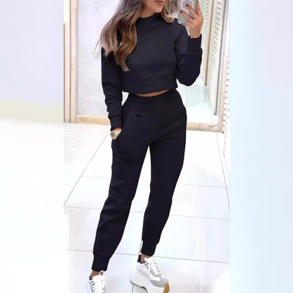 Stand Collar Sports Suit Fashion Pullover Trousers