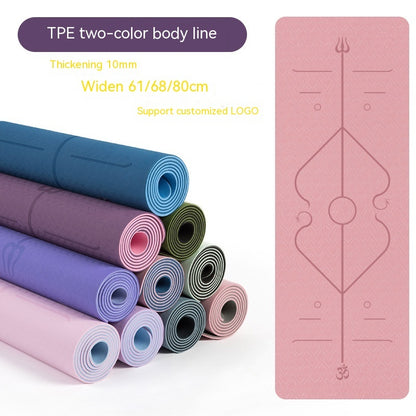 Household Fitness Shock Absorption TPE Yoga Mat