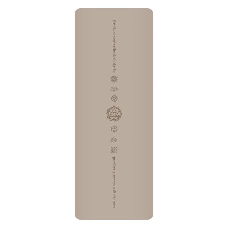 White Pu Leather Natural Rubber Rustic Yoga Mat