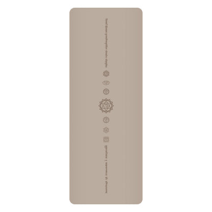 White Pu Leather Natural Rubber Rustic Yoga Mat