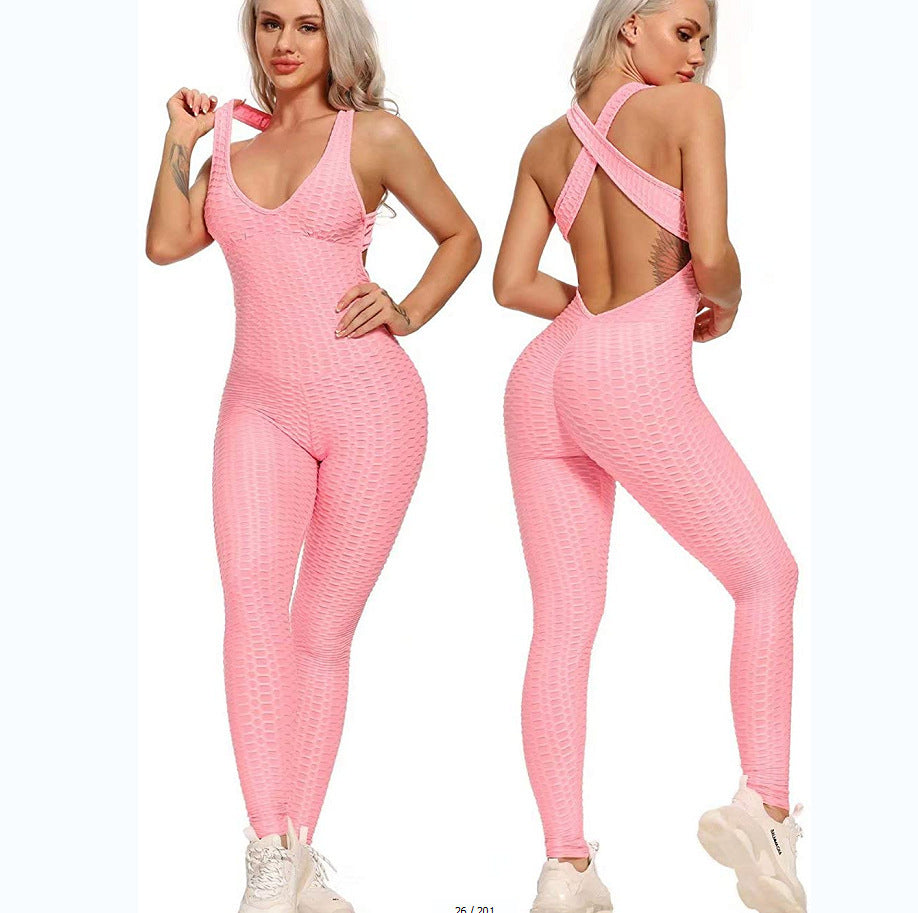 Fashionable Sports Fitness One-piece Suit Belly Lifting Hips