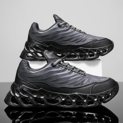 Men's Lace-up Sneakers Thick-soled Running Sports Casual Shoes