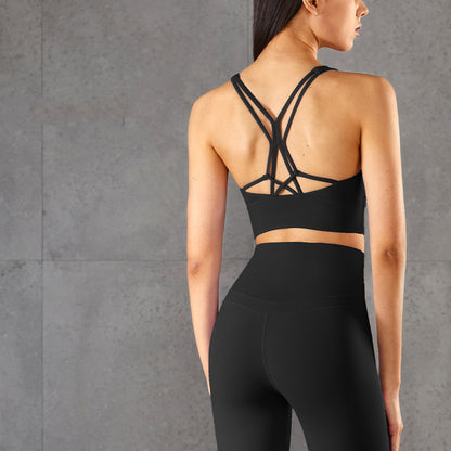 Fitness Cross Back Underwear Strappy Longline Yoga Bras Tops