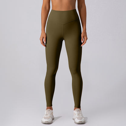 Nude Feel Belly Contracting Hip Raise High Waist Fitness Pants