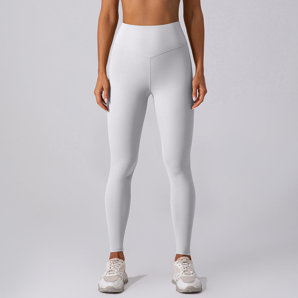 Nude Feel Belly Contracting Hip Raise High Waist Fitness Pants