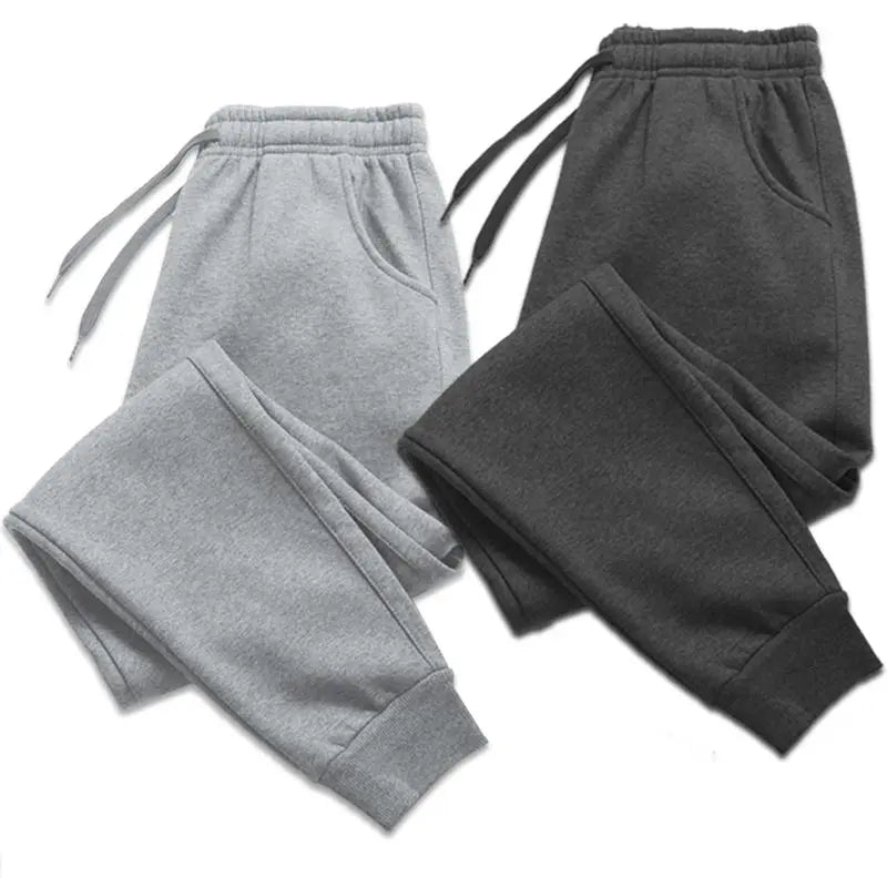 Men Women Long Pants Autumn and Winter Mens Casual Fleece Sweatpants