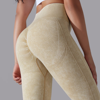 Knitted Seamless Yoga Pants Running Sports Fitness