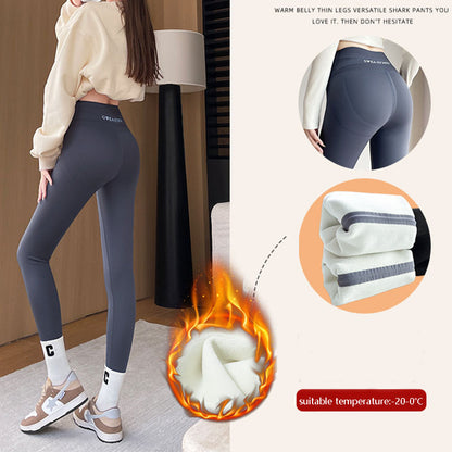 Fleece Thickened Leggings Winter -20 To 5 Shark Pants For Women