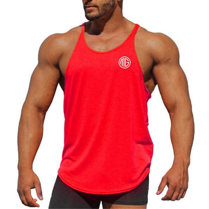 Professional Bodybuilding Fitness Men's Cotton I-shaped Vest