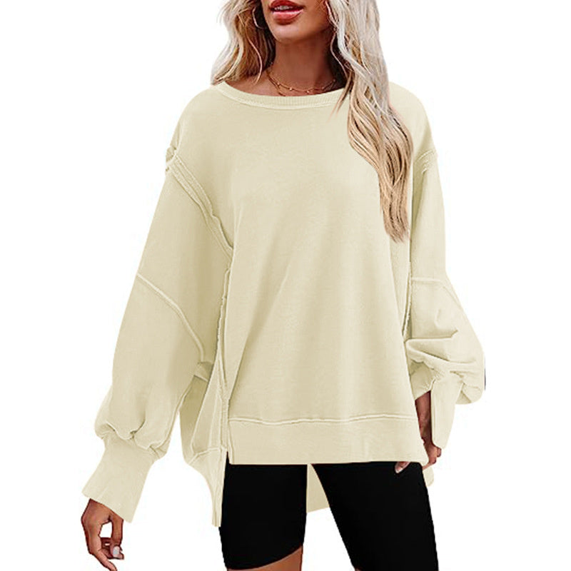Pullover Sweatshirt Loose Round Sports Sweatshirt