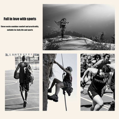 9 Pairs Men Compression Crew Running Socks Athletic Socks