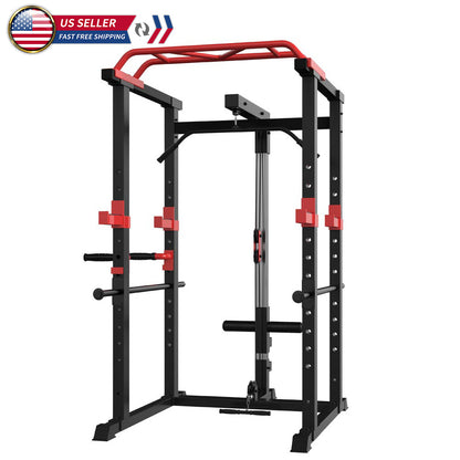 Multi-functional Power Cage Home Adjustable Pullup Squat