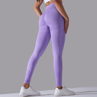 Knitted Seamless Yoga Pants Running Sports Fitness