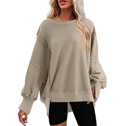 Pullover Sweatshirt Loose Round Sports Sweatshirt