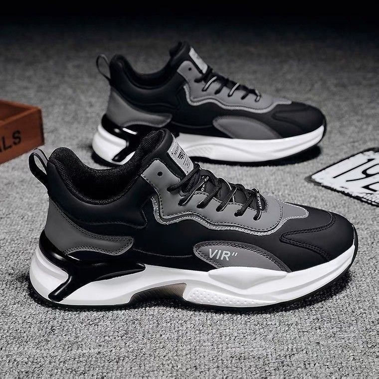 Fashion Black White Sneakers Casual Sports Shoes For Men