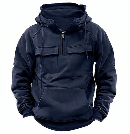 Men's Zip-up Hoodies Sweatshirt With Drawstring And Pocket