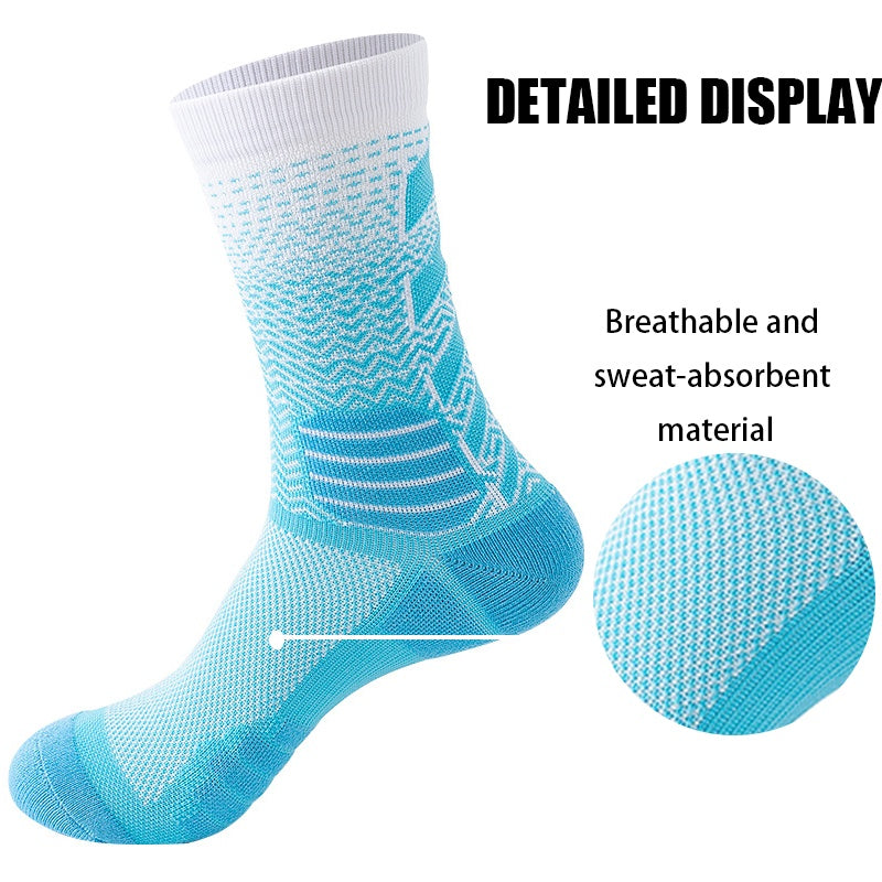 5 Pairs Mens Athletic Socks Cushion Running Socks