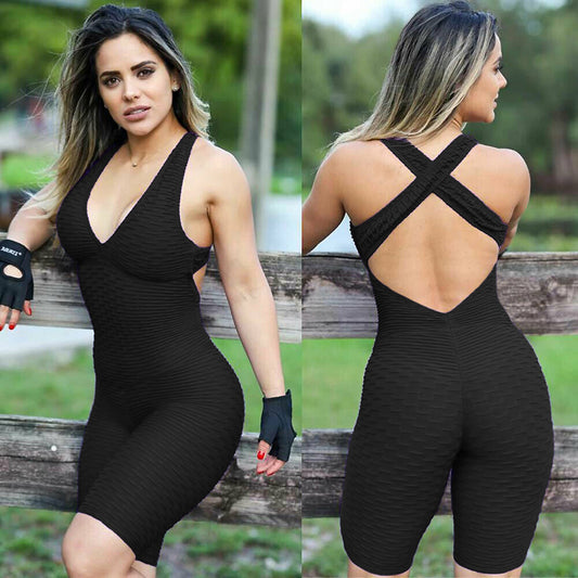 Backless One-piece Yoga Pants One-piece Fitness