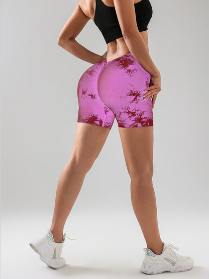 3 PACK Tie Dye Active Wear Shorts Women Workout Shorts