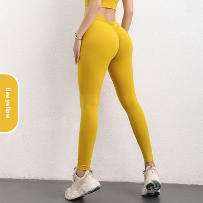 Fashion V-shaped Yoga Pants Ins High Waist Trousers