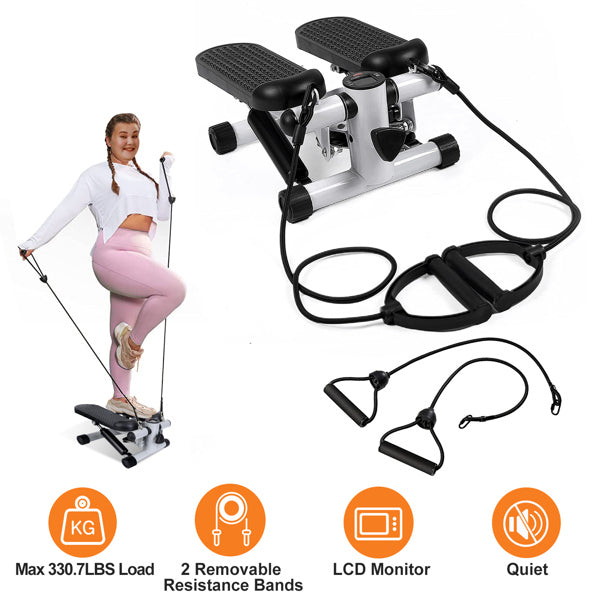 Fitness Step Machine, Mini Step Machine With Resistance Band