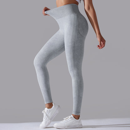 Knitted Seamless Yoga Pants Running Sports Fitness