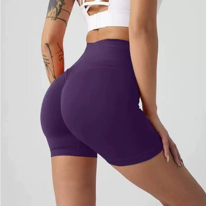 High Waist Yoga Shorts Tight Hip Raise Seamless