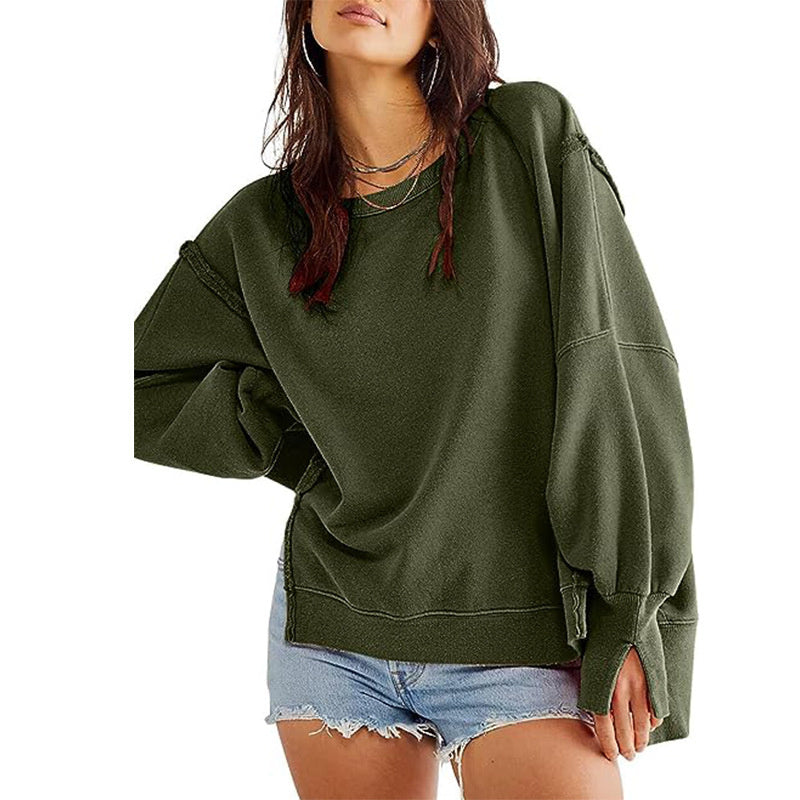Pullover Sweatshirt Loose Round Sports Sweatshirt
