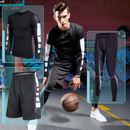 Men's Sports Bottom Tight Pants Set