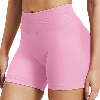 High Waist Yoga Shorts Tight Hip Raise Seamless