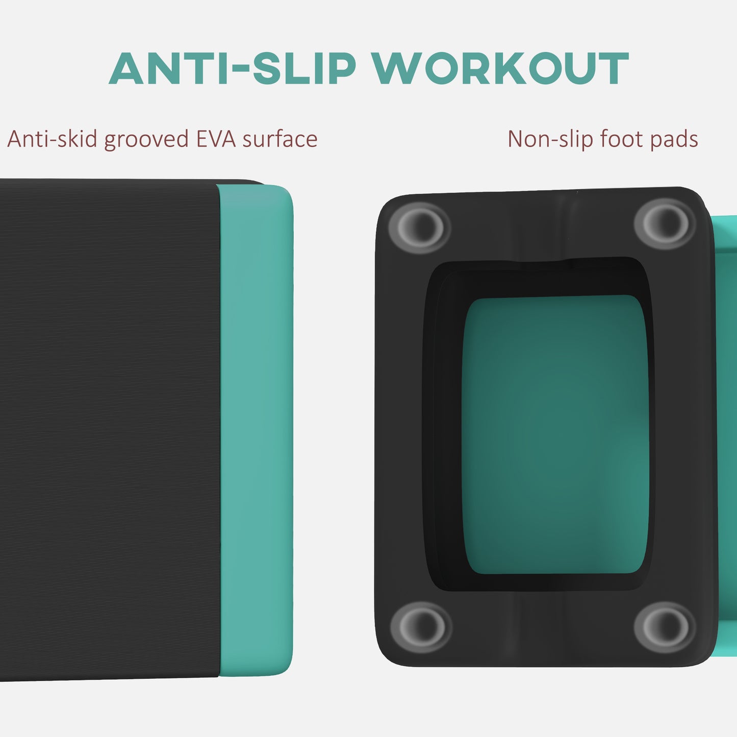 SPORTNOW Adjustable Fitness Stepper With Non-Slip Surface