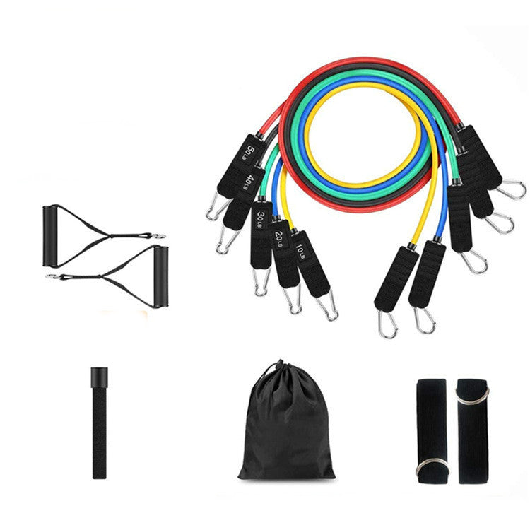 11-piece Plastic Fitness Pull Rope Set