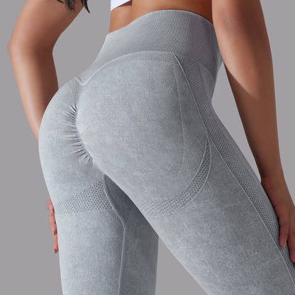 Knitted Seamless Yoga Pants Running Sports Fitness