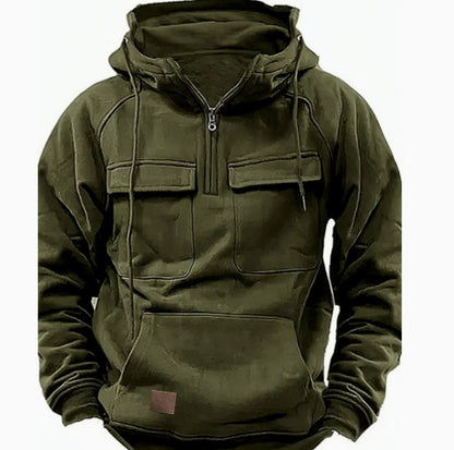 Men's Zip-up Hoodies Sweatshirt With Drawstring And Pocket