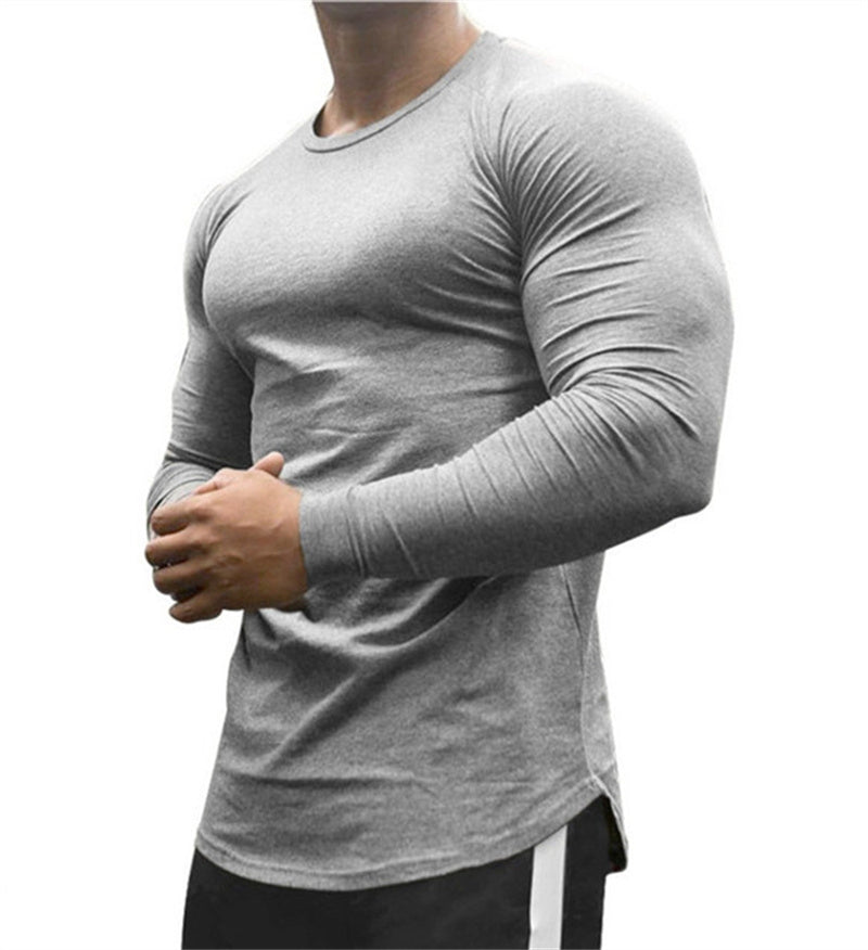 New Long Sleeve T Shirt Sport Men Gym Shirt Quick Dry Gym Fitness