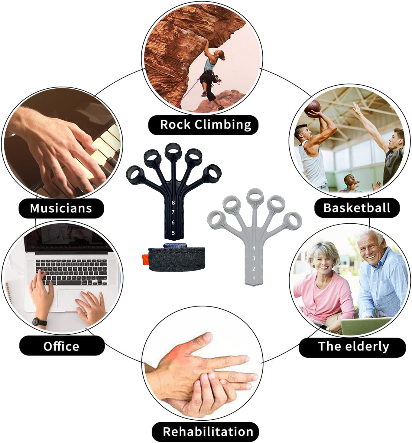 Silicone Finger Flexion And Extension Trainer