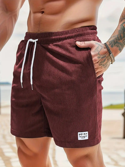 Lace-up Drawstring Shorts Summer Corduroy Sports Short