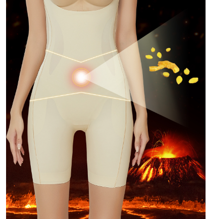 Non-staining One-piece Warm Ginger Fiber Shapewear U Design