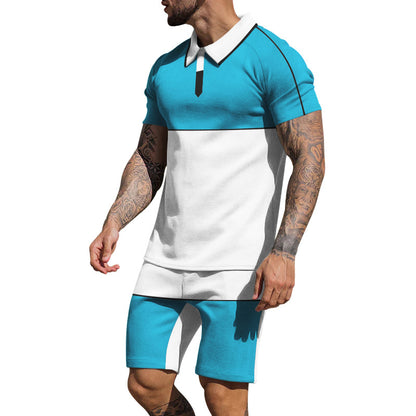 Men's Summer Sports Set Color Block