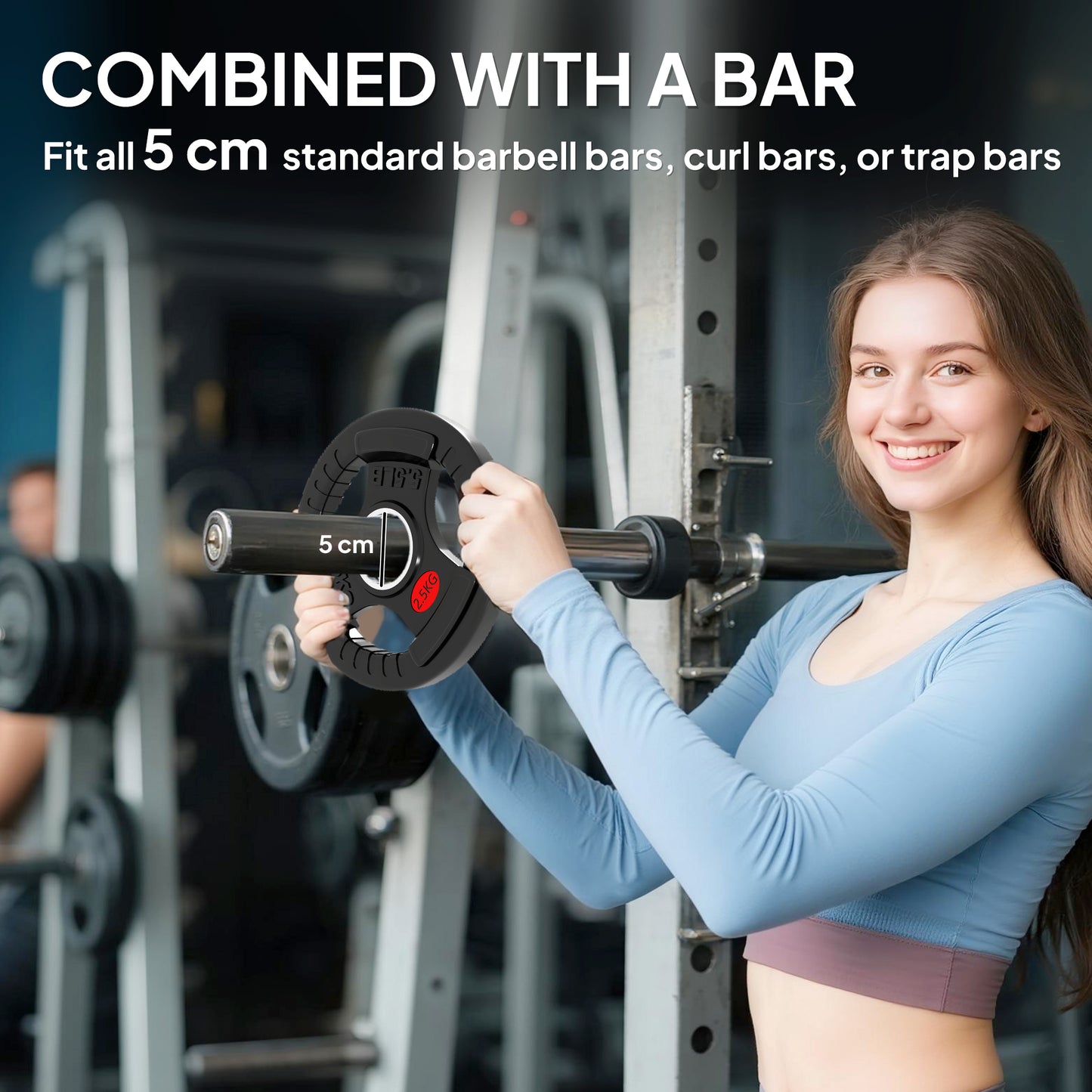 SPORTNOW Olympic Weight Plates, 2"/5cm Weight Disc Pair