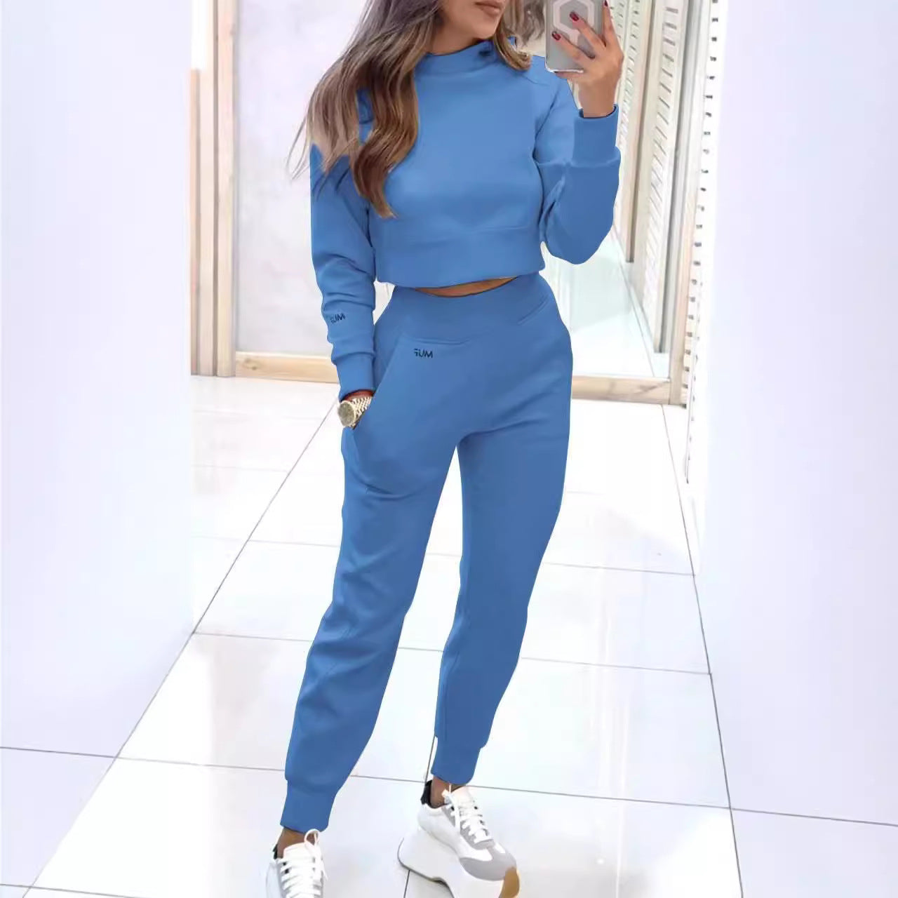 Stand Collar Sports Suit Fashion Pullover Trousers
