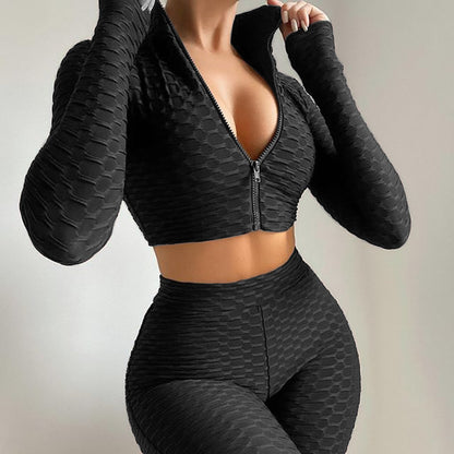 Women's Tracksuit Yoga Fitness Suit Activewear Set Tummy Control