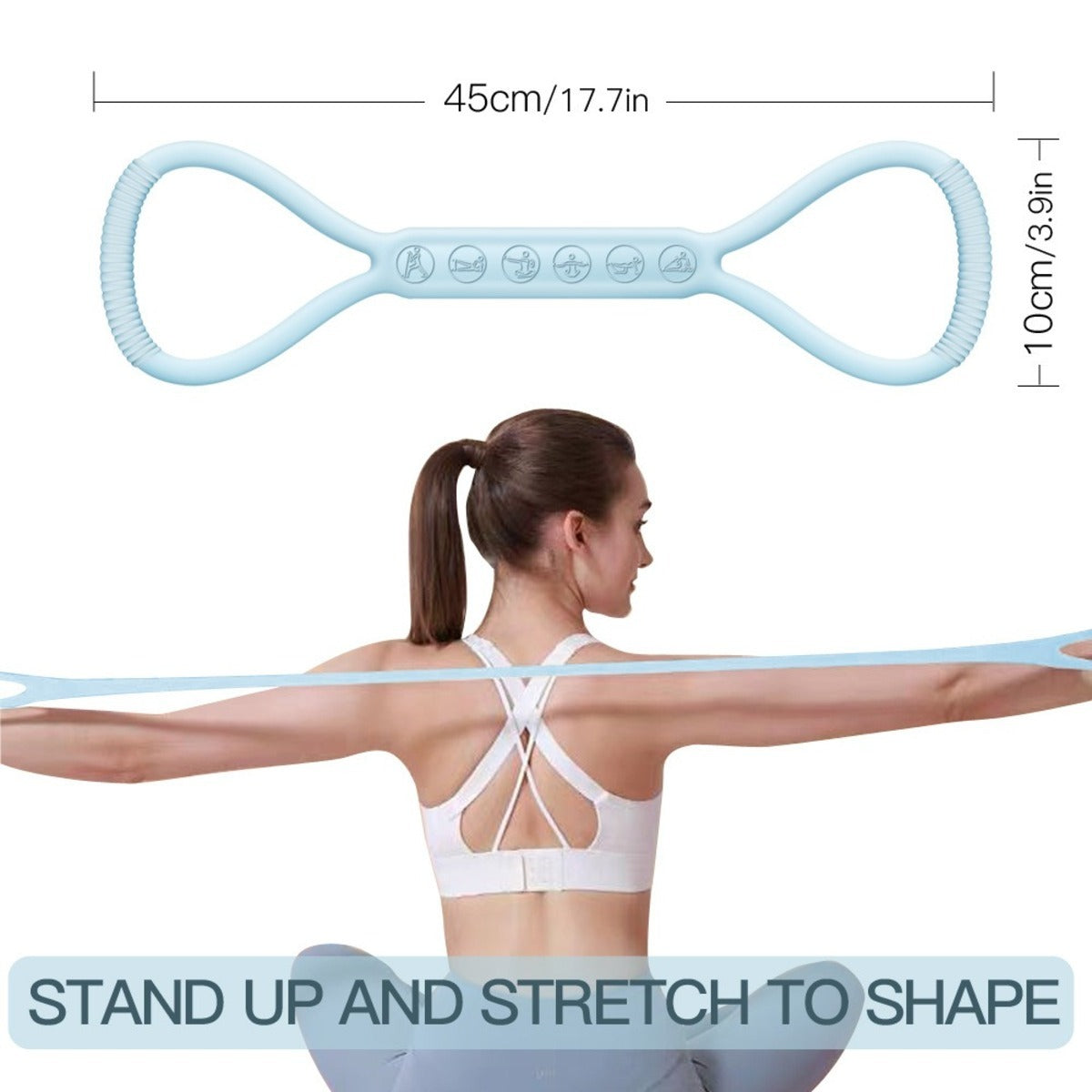 8-character Puller 8-character Silicone Yoga Loop Resistance Bands