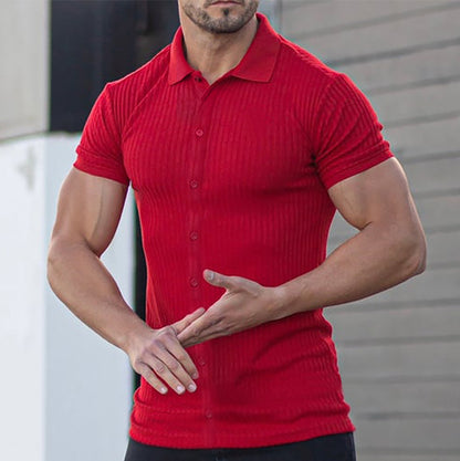 Men's Summer Sports Fitness Casual Short-sleeved Shirt