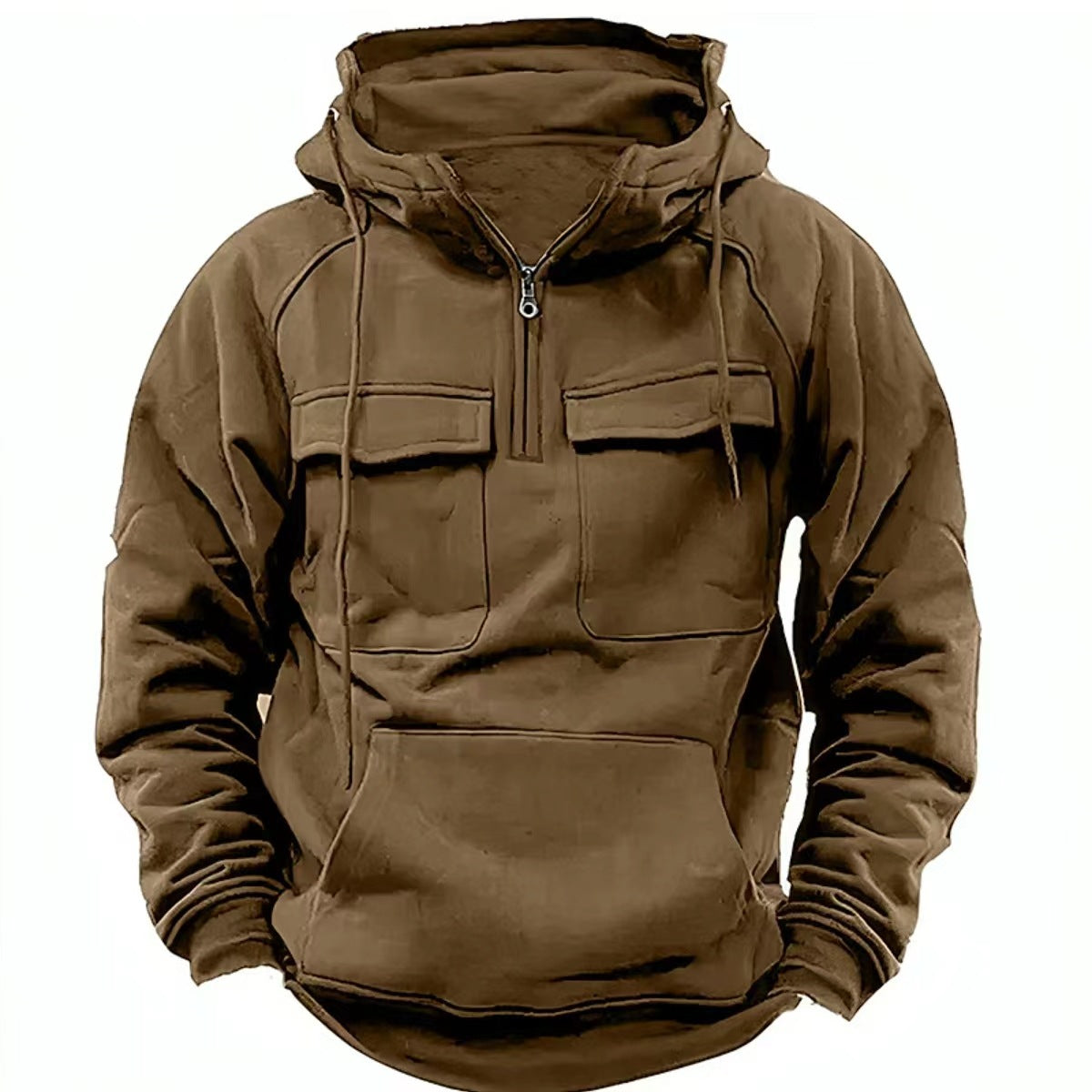 Men's Zip-up Hoodies Sweatshirt With Drawstring And Pocket