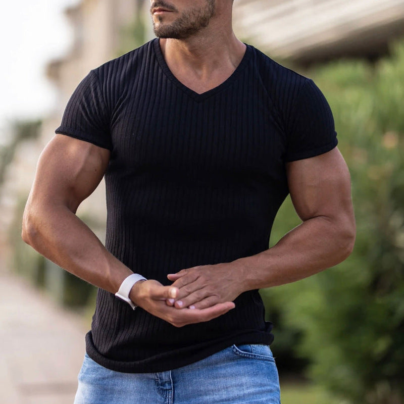 Sports Fitness Casual Short Sleeved Men's Clothing