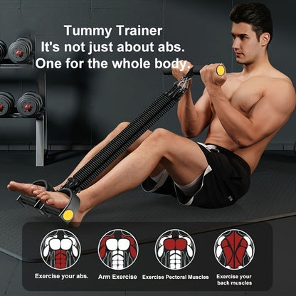 A Set Of Adjustable Resistance Tension Bands With Foot Pedals And Handles