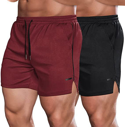 Running Training Mesh Color Matching Fitness Shorts Men